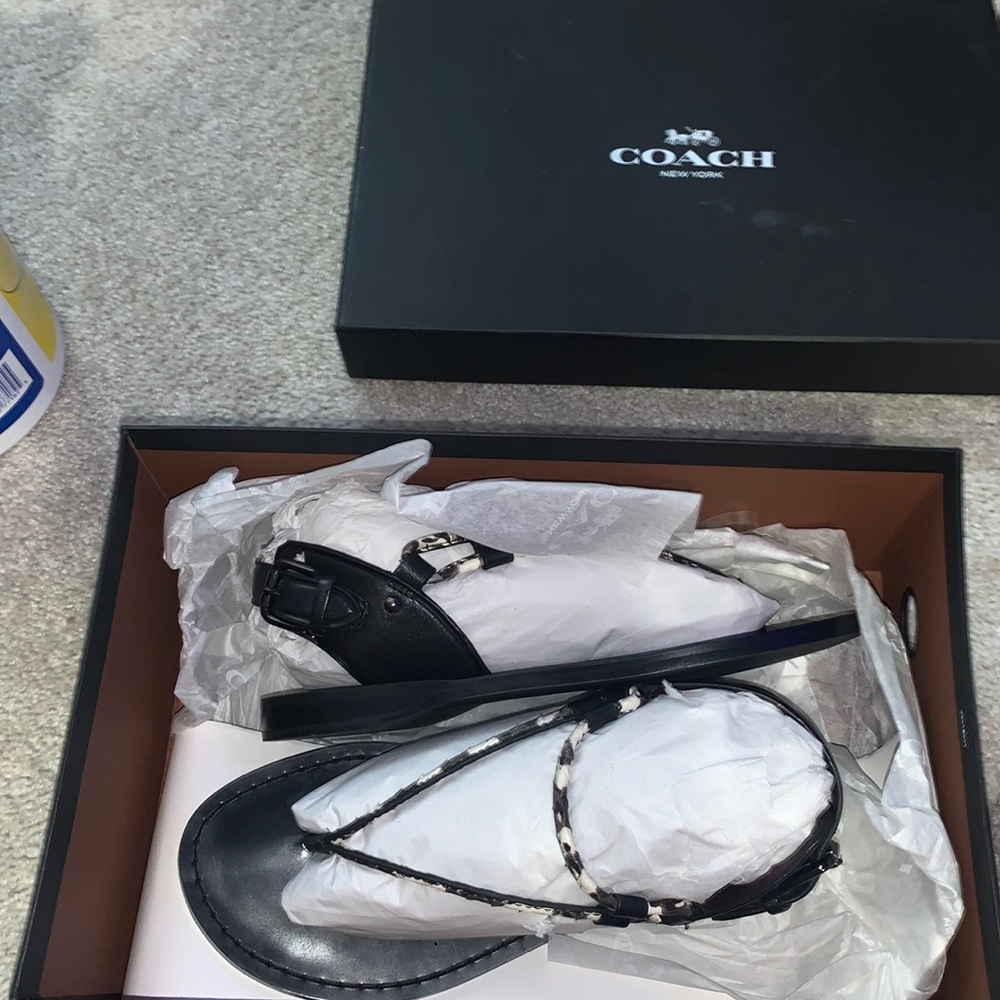 coach sandals, size 5